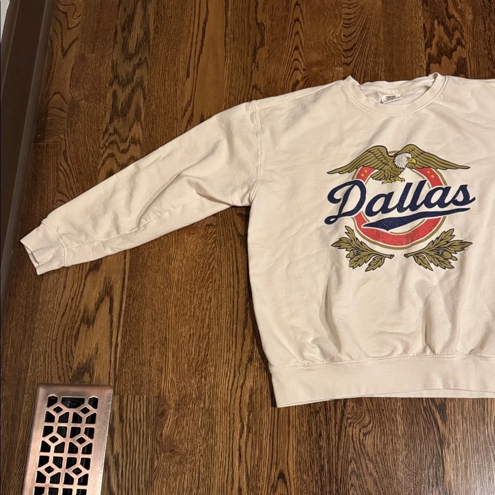 Comfort Colors Cream Dallas Sweatshirt - Picture 2 of 6